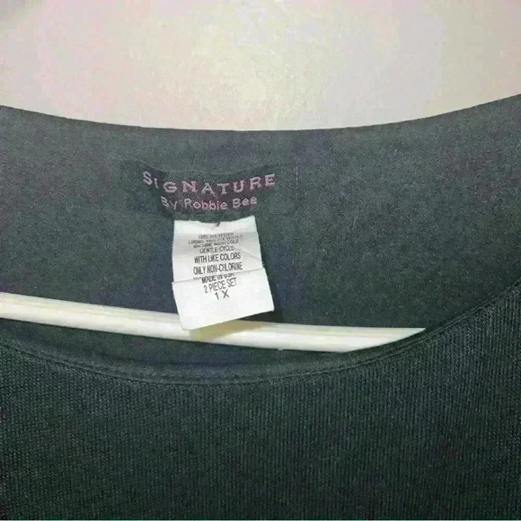 Robbie Bee Fit and Flare Sleeveless Dress Size 1X Solid Black - Picture 3 of 3